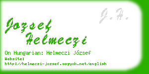 jozsef helmeczi business card